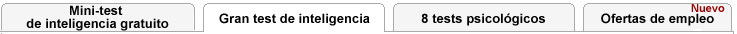 Menu tests psicológicos y test de inteligencia