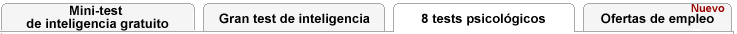 Menu tests psicológicos y test de inteligencia